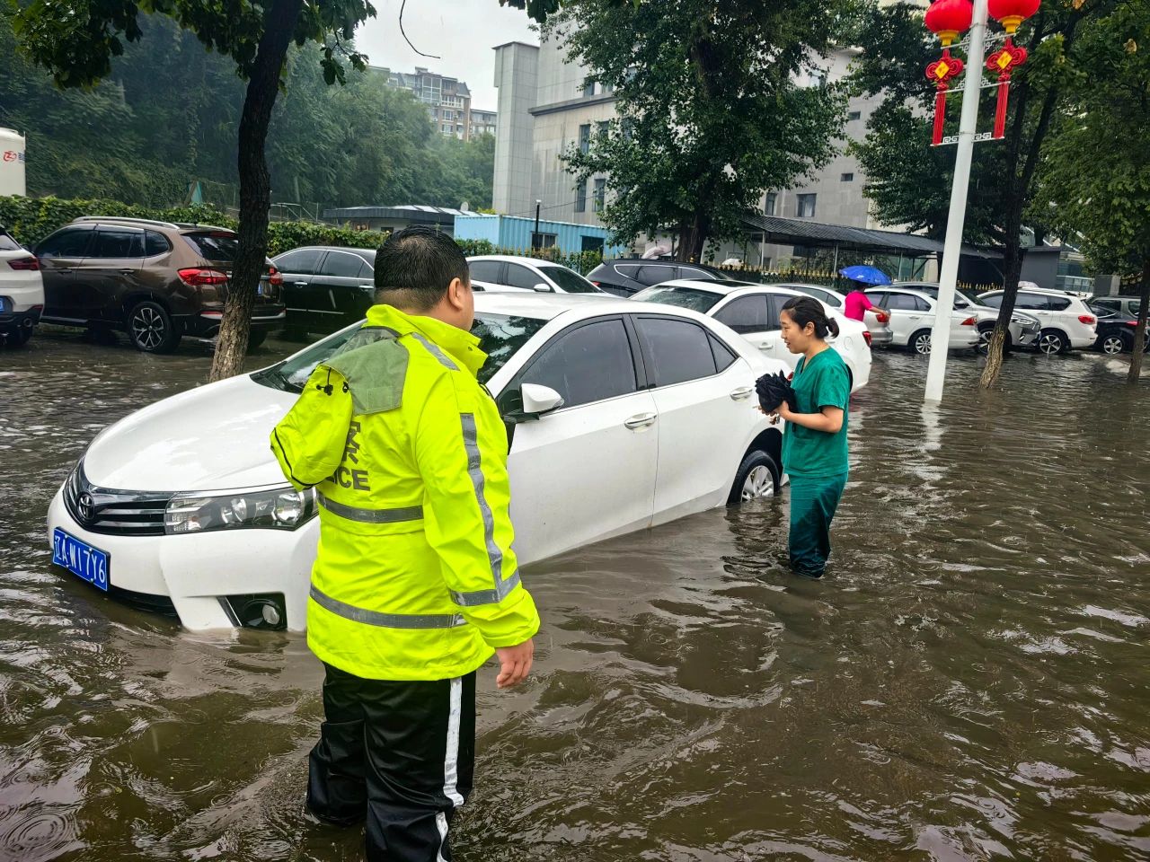 暴雨中的一抹“荧光绿”1.jpg